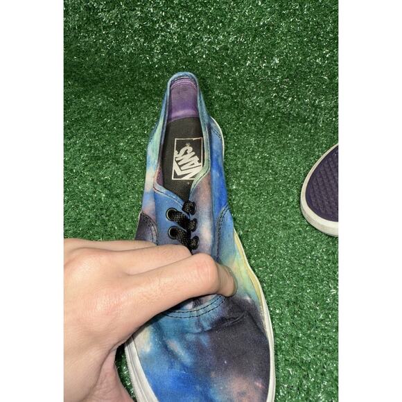 Vans Womens Classic Size 7.5 Shoes Blue Black Galaxy Space Skateboard Sneakers - Picture 8 of 10